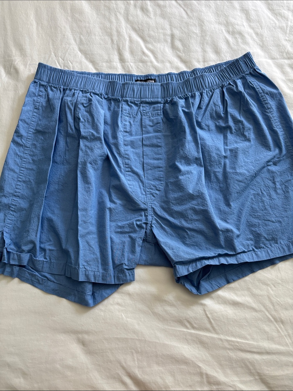 Men's Blue Boxer Shorts - Lightweight Cotton